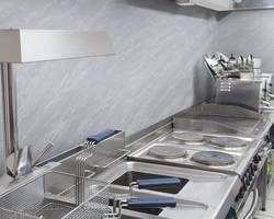 Professional kitchen line.